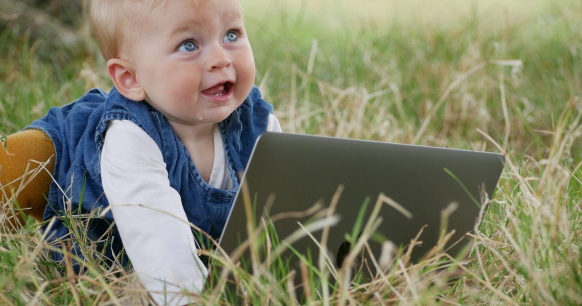 Baby at laptop